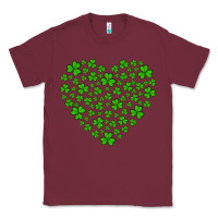Burgundy shamrock heart Classic Tee - Artiststas
