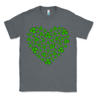 Charcoal Heather shamrock heart Classic Tee - Artiststas