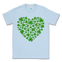 Dusty Blue shamrock heart Classic Tee - Artiststas