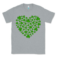 Heather Grey shamrock heart Classic Tee - Artiststas