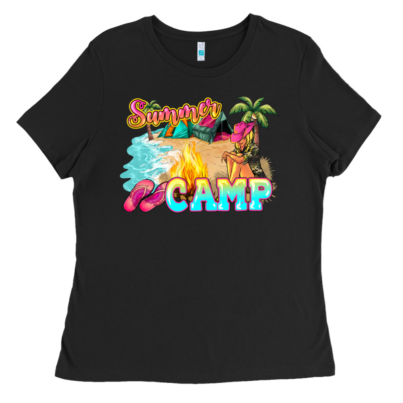 Summer Camp Ladies Tee by NancyCooperArtShop | Teevron