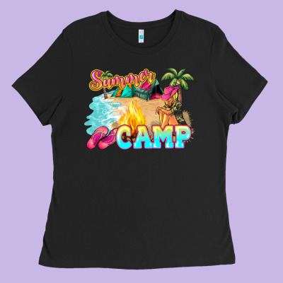 Summer Camp Ladies Tee Designed By Nancycooperartshop