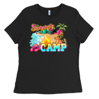 Black summer camp Ladies Tee - NancyCooperArtShop
