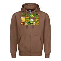 Chestnut st patrick's day coffee cups with gnome Zipper Hoodie - Artiststas