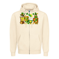 Sandshell st patrick's day coffee cups with gnome Zipper Hoodie - Artiststas