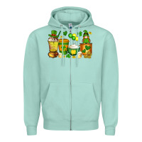 St Patrick's Day Coffee Cups With Gnome Zipper Hoodie | Teevron