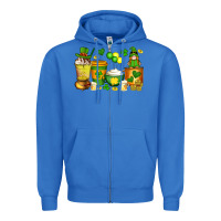 True Royal st patrick's day coffee cups with gnome Zipper Hoodie - Artiststas