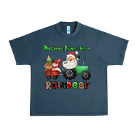 Midnight Navy nothing runs like a reindeer Urban Heavy Tee - CowGirlArtShop