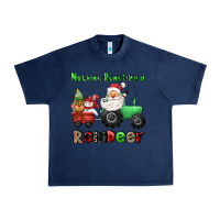 Navy nothing runs like a reindeer Urban Heavy Tee - CowGirlArtShop
