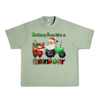 Oil Green nothing runs like a reindeer Urban Heavy Tee - CowGirlArtShop