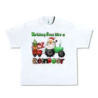 White nothing runs like a reindeer Urban Heavy Tee - CowGirlArtShop