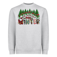 Heather Grey i was made for winter Heavyweight Sweatshirt - CowhideDigitalArt