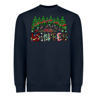 Navy i was made for winter Heavyweight Sweatshirt - CowhideDigitalArt