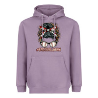 Lavender baseballmom messy bun Heavyweight Hoodie - BarkalooDesign