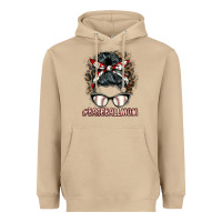 Mushroom baseballmom messy bun Heavyweight Hoodie - BarkalooDesign