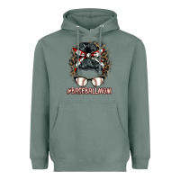 Sage baseballmom messy bun Heavyweight Hoodie - BarkalooDesign