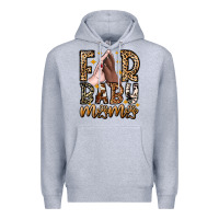 Heather Grey Fur Baby Mama Dog Premium Hoodie - CowhideDigitalArt