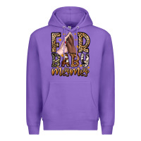 Purple Fur Baby Mama Dog Premium Hoodie - CowhideDigitalArt