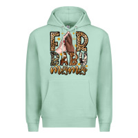 Seafoam Fur Baby Mama Dog Premium Hoodie - CowhideDigitalArt