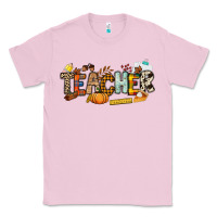 Bubblegum Pink Fall Teacher Classic Tee - NancyCooperArtShop