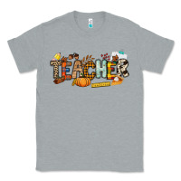 Heather Grey Fall Teacher Classic Tee - NancyCooperArtShop