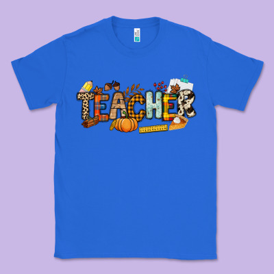 Fall Teacher Classic Tee Designed By Nancycooperartshop