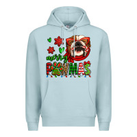 Blue Mist merry pawmas christmas bulldog Premium Hoodie - Jasminsmagicworld
