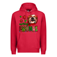Cardinal merry pawmas christmas bulldog Premium Hoodie - Jasminsmagicworld