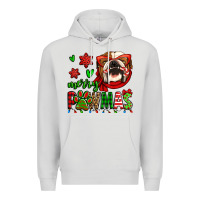 Dove Grey merry pawmas christmas bulldog Premium Hoodie - Jasminsmagicworld