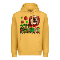 Mustard merry pawmas christmas bulldog Premium Hoodie - Jasminsmagicworld