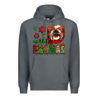 Rock merry pawmas christmas bulldog Premium Hoodie - Jasminsmagicworld