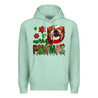 Seafoam merry pawmas christmas bulldog Premium Hoodie - Jasminsmagicworld