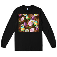 Black Easter rabbit eggs Long Sleeve Tee - OliviaCreatesArt