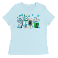 Baby Blue winter coffee cup Ladies Tee - texasbilliewilder