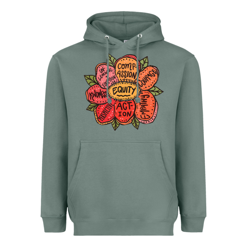 Equality Inclusion Diversity Equity Love Never Fails Teacher Heavyweight Hoodie by trangStudio | Teevron