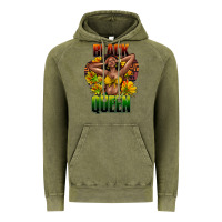 Vintage Olive Black queen afro Vintage Hoodie - HowdyJamesFarm