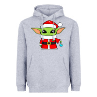 Heather Grey baby yoda christmas santa claus Heavyweight Hoodie - trangStudio