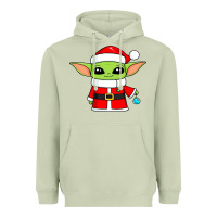 Matcha baby yoda christmas santa claus Heavyweight Hoodie - trangStudio