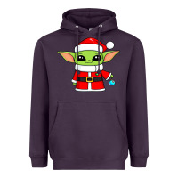 Plum baby yoda christmas santa claus Heavyweight Hoodie - trangStudio