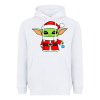 White baby yoda christmas santa claus Heavyweight Hoodie - trangStudio