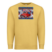 Antique Gold american truck 4th of july mousepad Premium Sweatshirt - BarkalooDesign