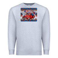 Heather Grey american truck 4th of july mousepad Premium Sweatshirt - BarkalooDesign