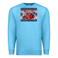 Ocean Blue american truck 4th of july mousepad Premium Sweatshirt - BarkalooDesign