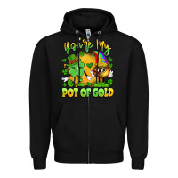 Black you're my pot of gold Zipper Hoodie - Artiststas