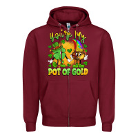 Burgundy you're my pot of gold Zipper Hoodie - Artiststas