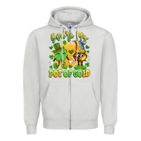 Dove Grey you're my pot of gold Zipper Hoodie - Artiststas
