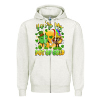 Oatmeal Heather you're my pot of gold Zipper Hoodie - Artiststas