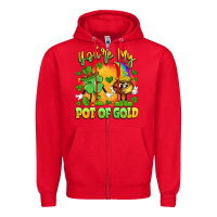 Red you're my pot of gold Zipper Hoodie - Artiststas