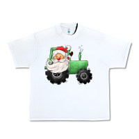 White santa tractor Urban Heavy Tee - CowGirlArtShop