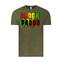 Vintage Olive black and proud Vintage Tee - CowGirlArtShop